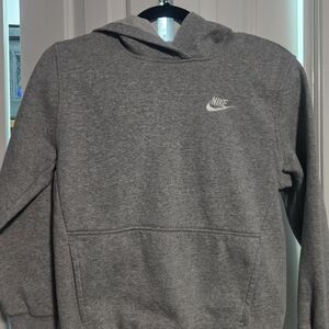 Nike Kids Gray Hoodie with Logo